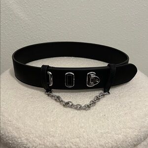 Ralph Lauren Black Belt with Silver Accents
